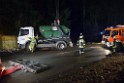 Container LKW umgestuerzt Koeln Brueck Bruecker- Dellbruecker Mauspfad P524